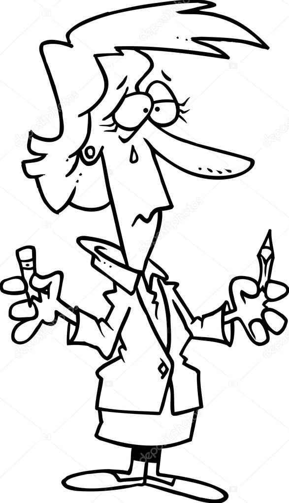 587x1022 Cartoon Broken Pencil Stock Vector Ronleishman