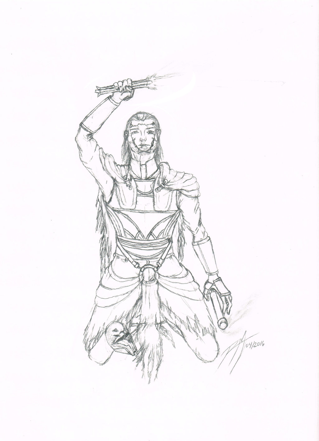 1024x1418 Broken Knight Pencil By Flamewing8