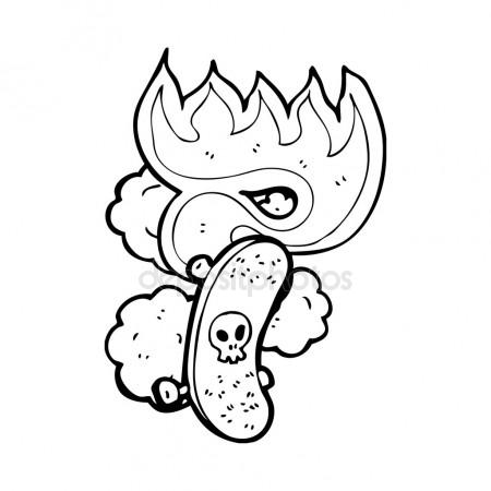 450x450 Skateboard Cartoon Stock Vector Lineartestpilot