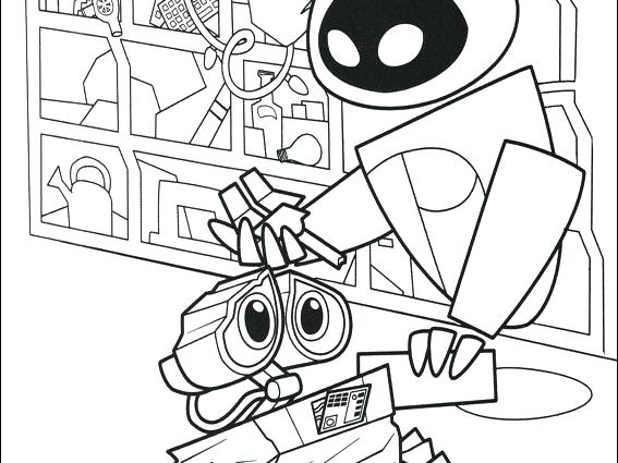567x425 Wall E Coloring Page Wall E Coloring Page Cartoons Wall E Broken