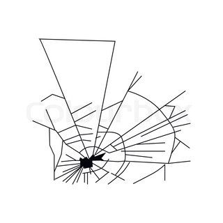 320x320 Mirror Or Broken Glass, Cracked Or Shattered Window. Crash Glass