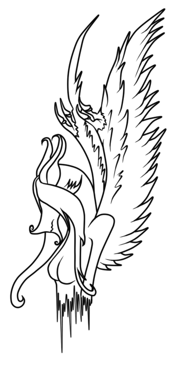 400x789 Broken Wings Lineart By Ralola