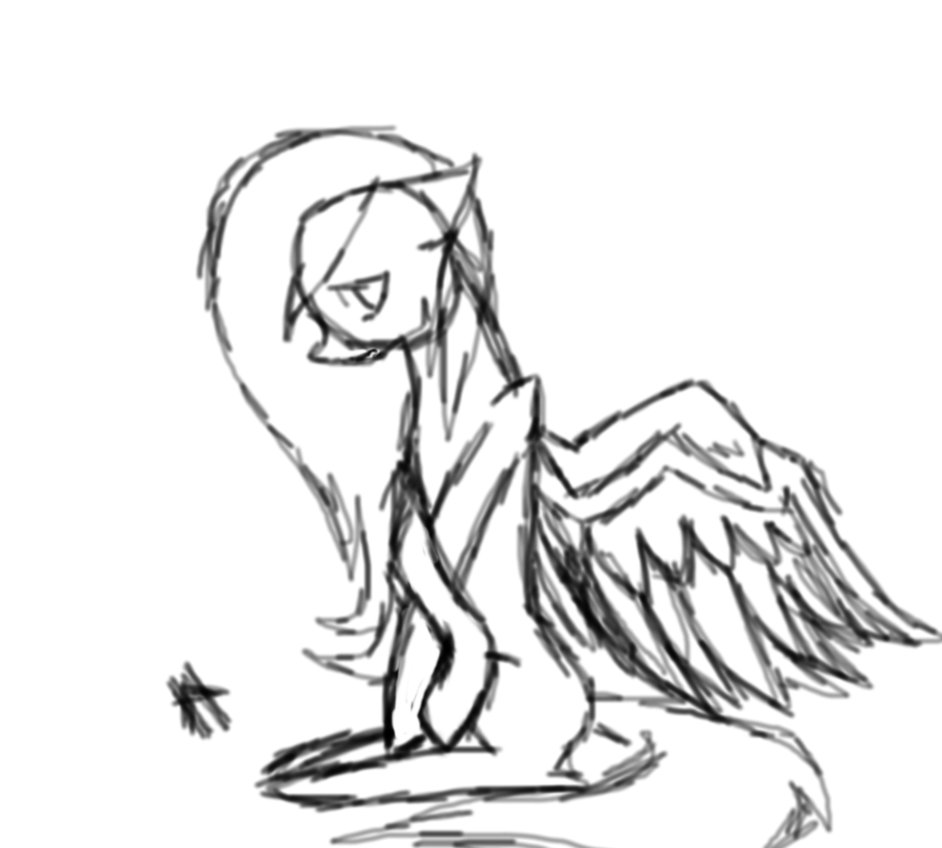 942x848 A Broken Wing (Sketch) By Likap2