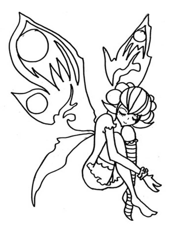 600x800 Fairy With Broken Wings Is Sad Coloring Pages Batch Coloring