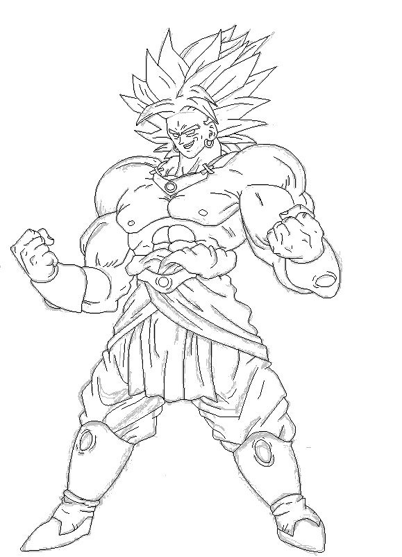 579x801 Legendary Broly Uncolored By Vegetalt