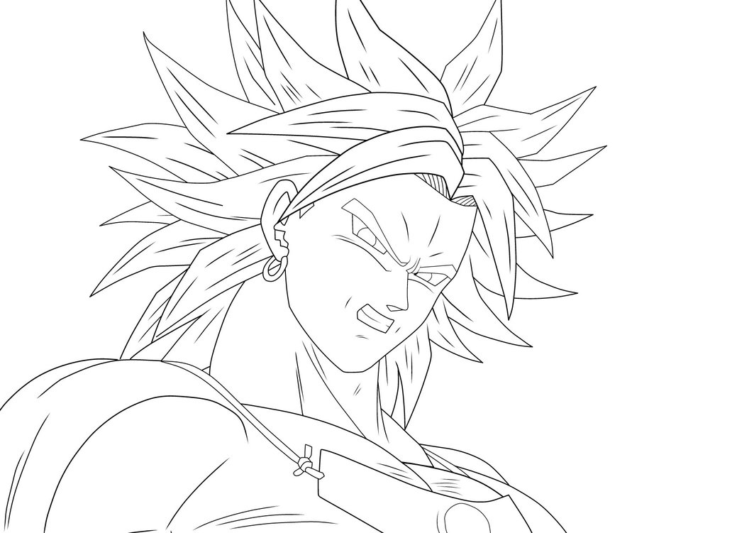 1063x751 Ssj Broly Line Art! By Artworx88