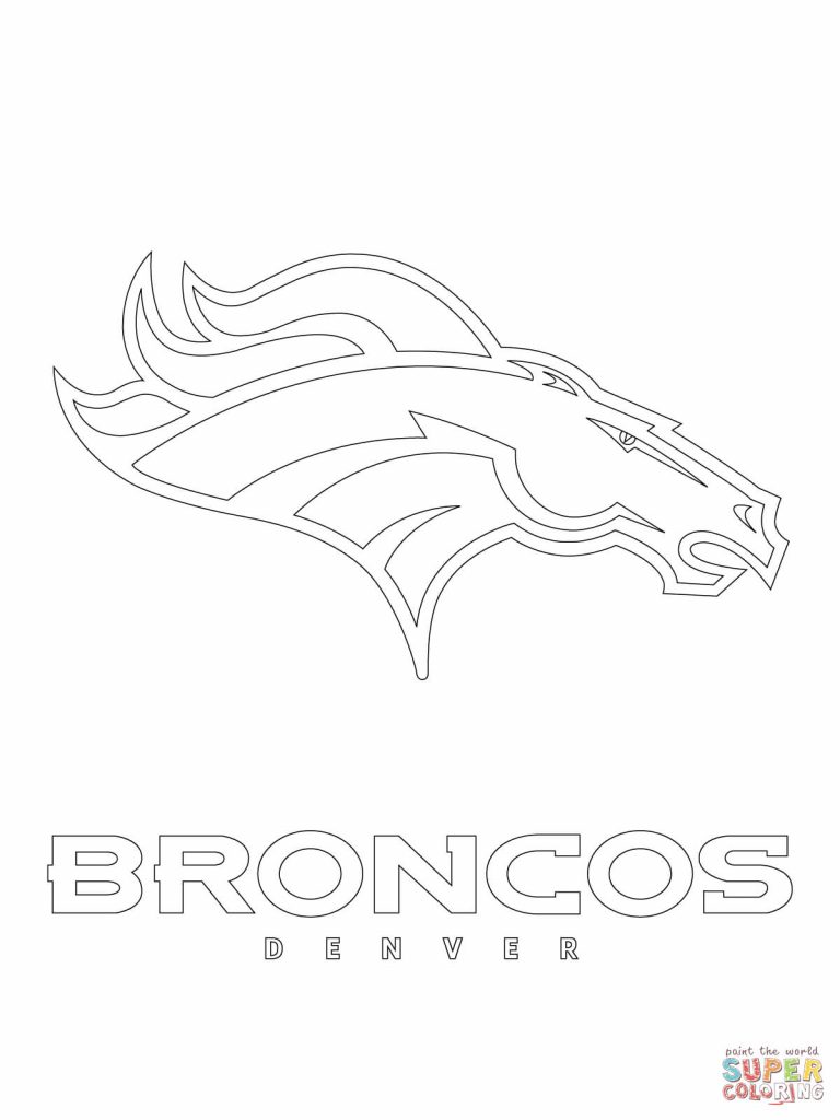 768x1024 Broncos Coloring Pages
