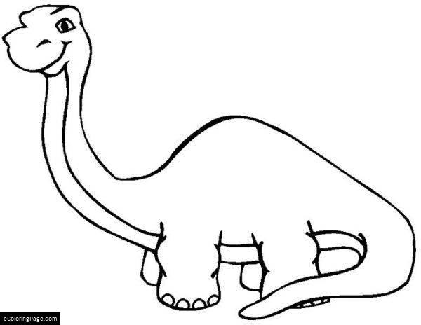 600x464 Brontosaurus Dinosaur Colouring Page Printable
