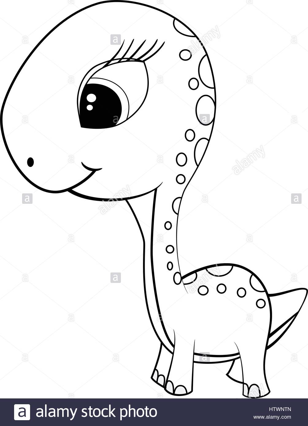 1004x1390 Illustration Of Cute Cartoon Of Green Baby Brontosaurus Dinosaur