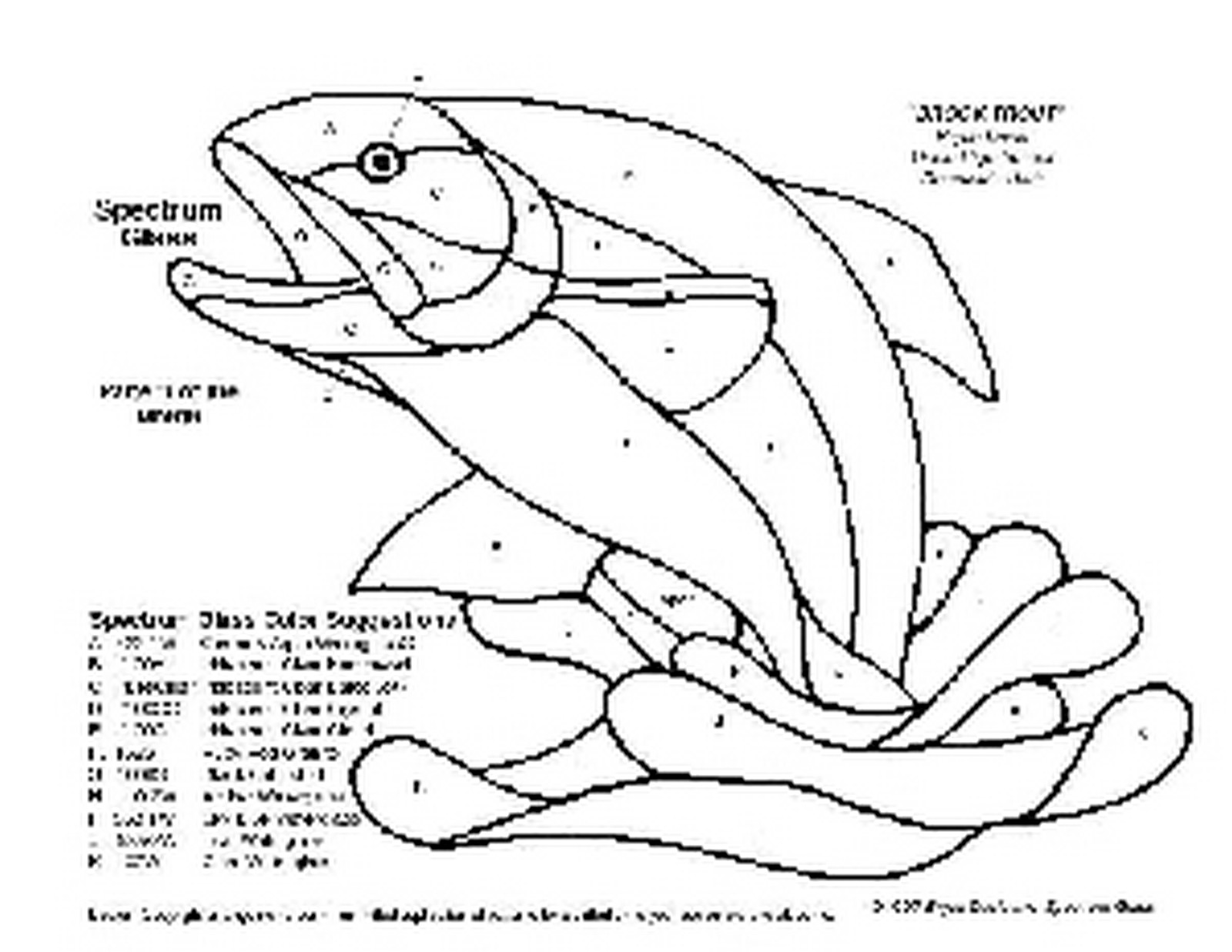 1600x1237 Free Stained Glass Pattern 2100 Brook Trout Patterns By