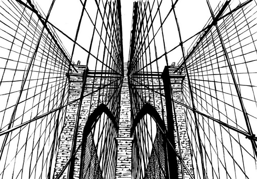 825x577 Bridge In New York Coloring Page New York Building Coloring Pages