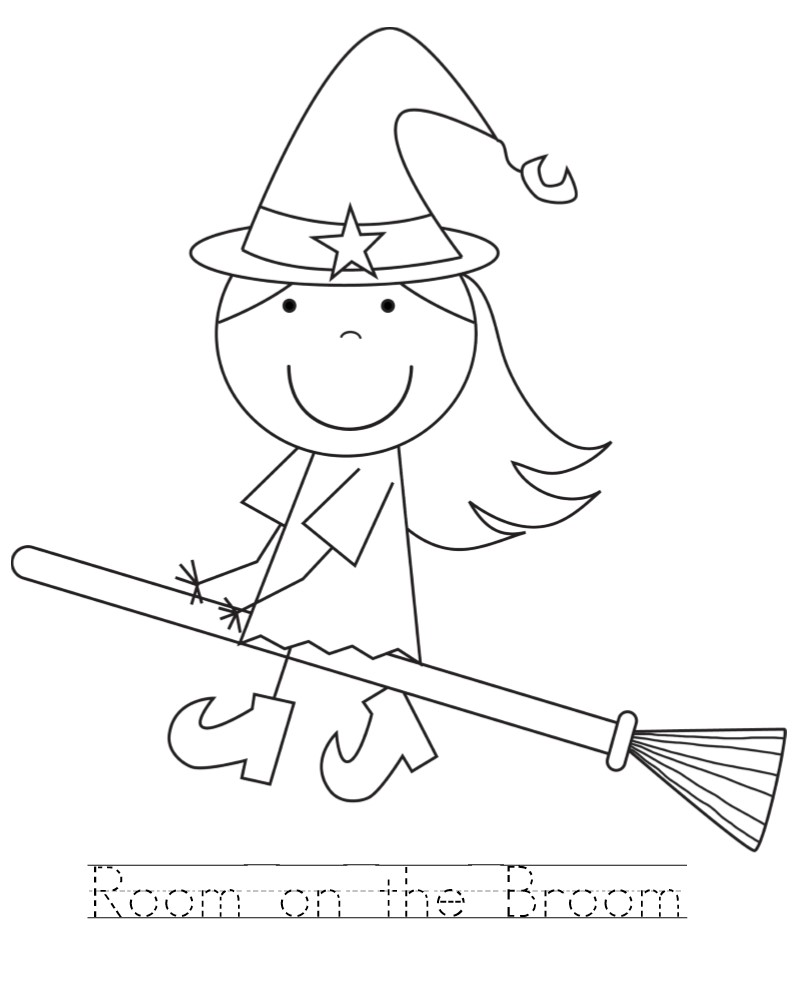 800x989 Room On The Broom Color Pages With Handwriting Practice Room
