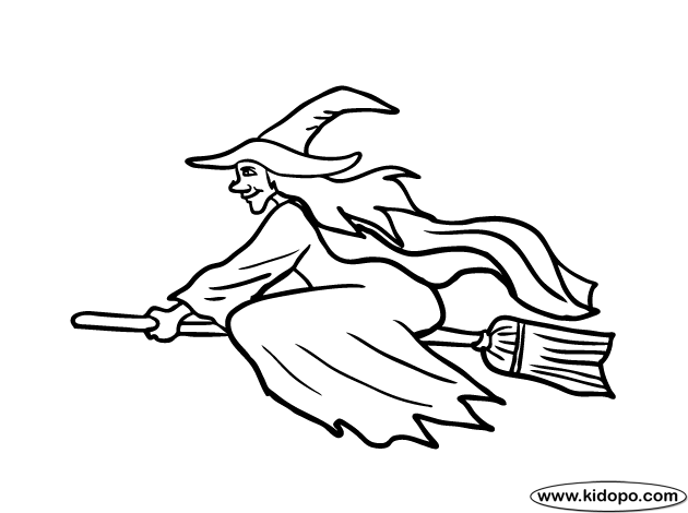 630x470 Wizard Broom Coloring Page
