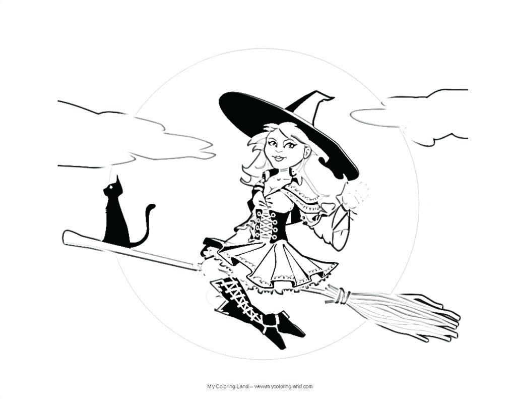 1024x791 Coloring Coloring Page Witch Best Pages Wallpapers On A Broom