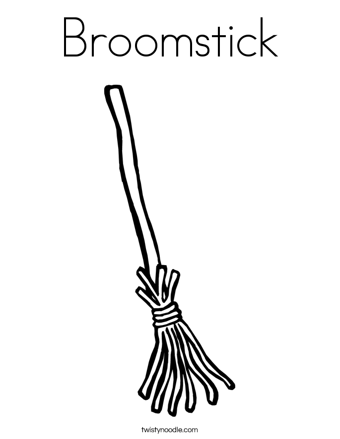 685x886 Broomstick Coloring Page