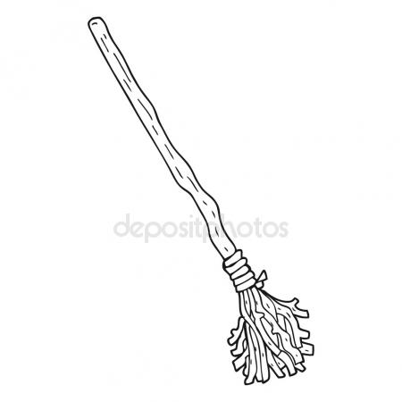 450x450 Freehand Drawn Cartoon Broomstick Stock Vector Lineartestpilot