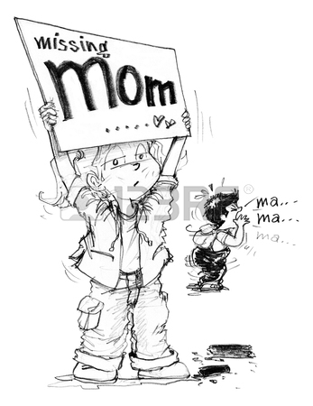 347x450 Cartoon Character Design Survivors Children Showing Sign Having