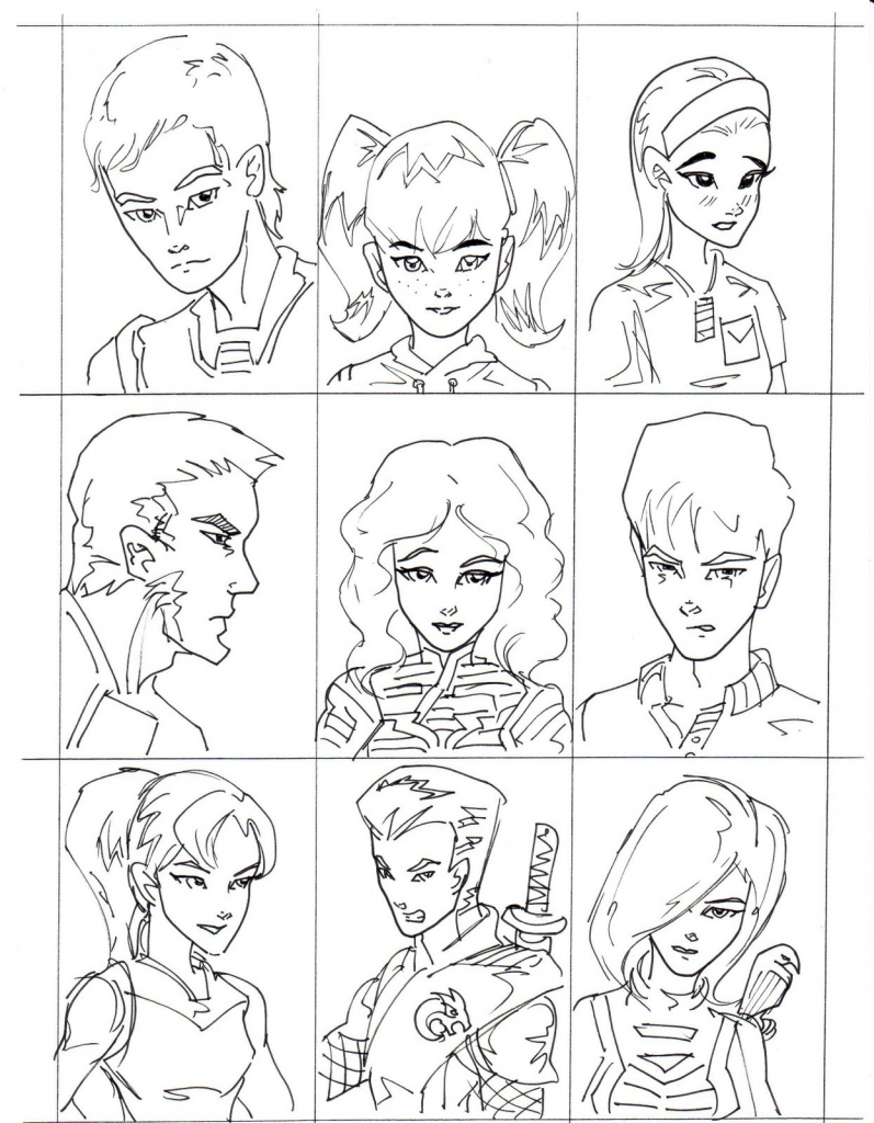 797x1024 Cartoon Head Drawing Images About Faces On Brown