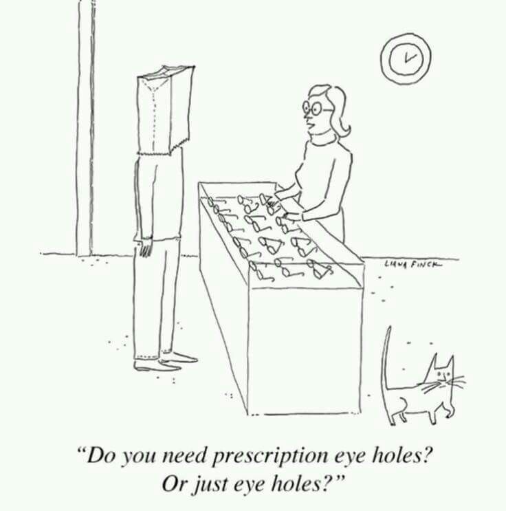 736x743 Eye Holes For Brown Paper Bag On Head Eye Humor