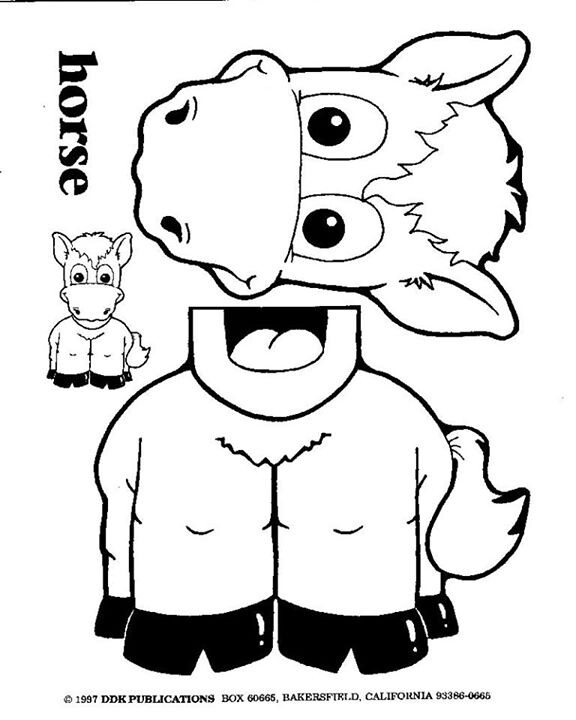 576x720 Horse Puppet Gtgt Printable, Brown Paper Bag ~bags Puppets
