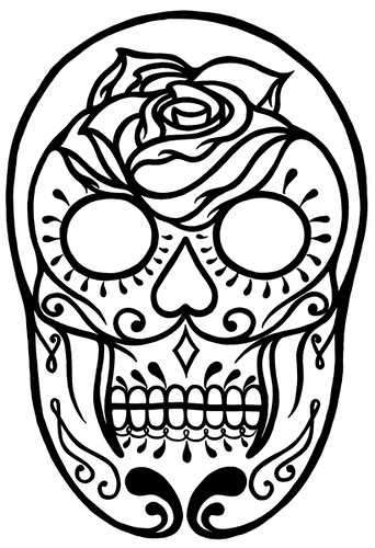 342x500 Retro Skull Tattoo Drawings