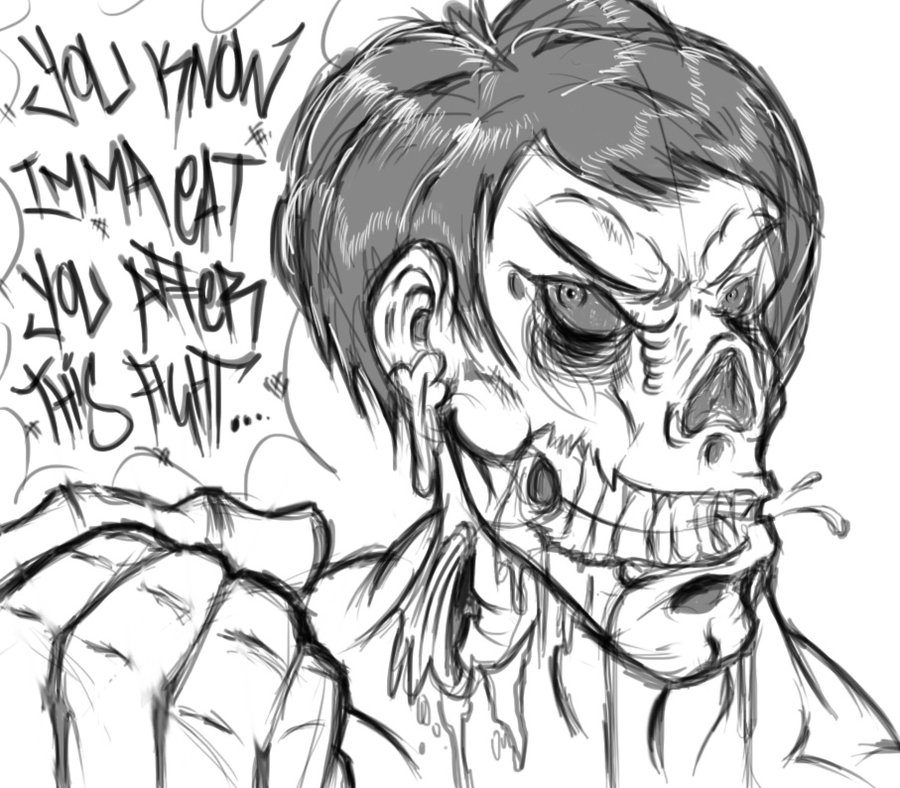 900x788 Bruce Lee Zombie By Chamiliona101