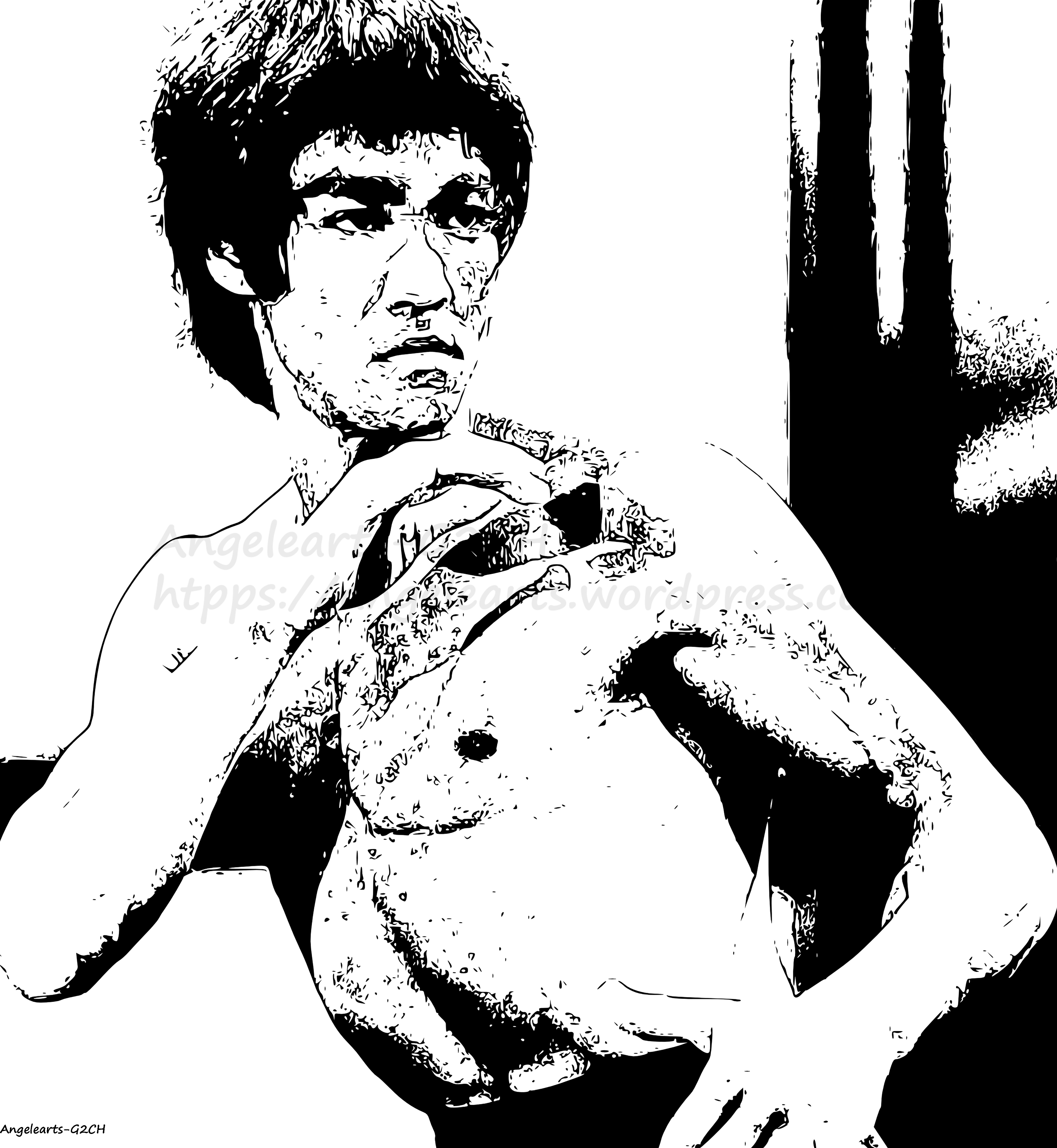 4134x4488 My Drawing Of Bruce Lee Angelearts