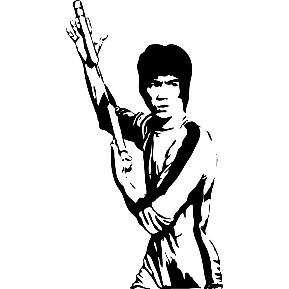 1000x1000 Wallstickers Folies Bruce Lee Wall Stickers