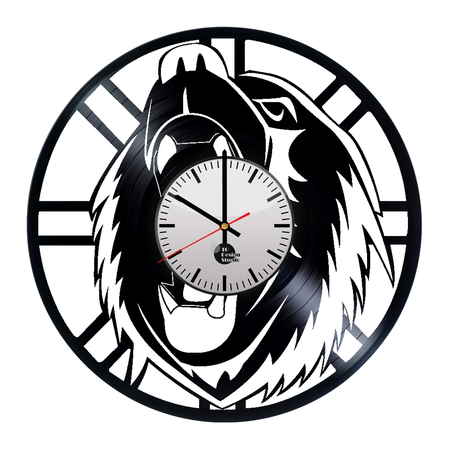 1500x1500 Boston Bruins Bear Logo Handmade Vinyl Record Wall Clock Fan Gift