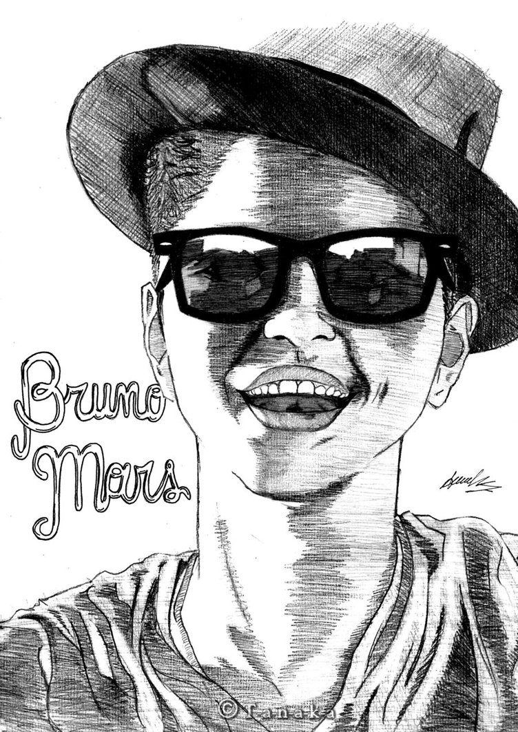752x1063 Portrait Of Bruno Mars By T N K