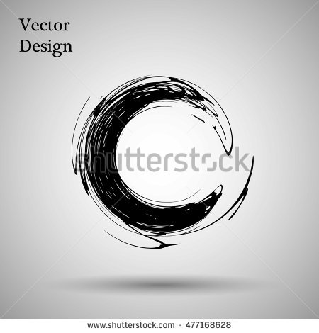 450x470 Drawn Circle Zen Brush