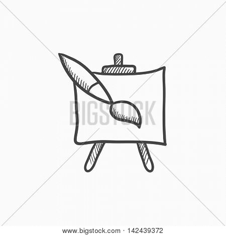 450x470 Easel Paint Brush Vector Sketch Vector Amp Photo Bigstock