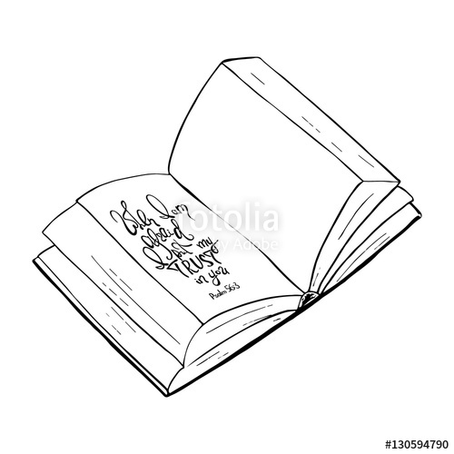 500x500 When I Afraid, I Put My Trust In You. Bible Lettering. Brush