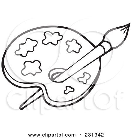 450x470 Brush Clipart Paint Tray