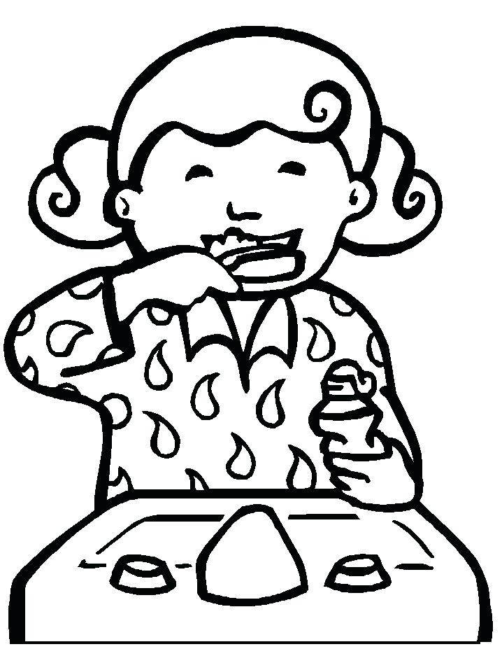 718x957 Brushing Teeth Coloring Pages 16940