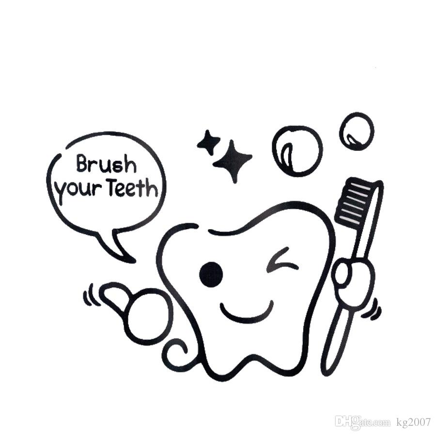 900x900 Diy Brush Your Teeth Sticker Toilet Stickers Wall Stickers