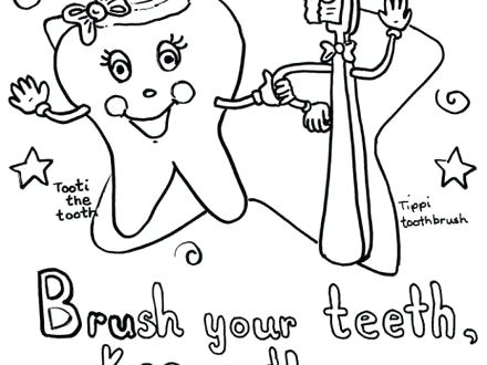 440x330 Body Coloring Teeth Coloring Pages Brush Your Teeth Coloring Page