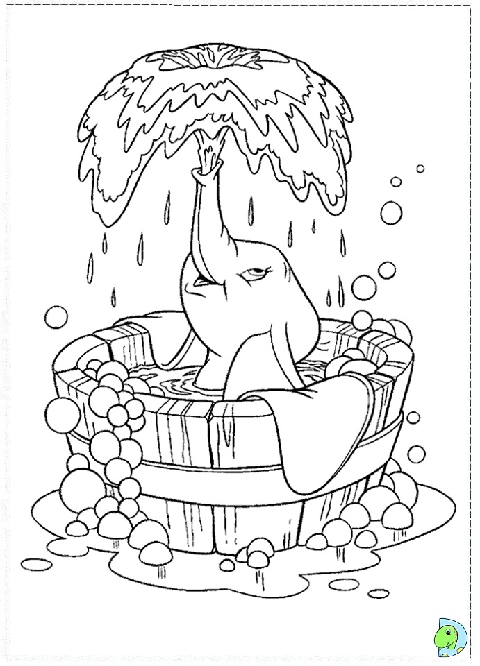691x960 Dumbo In A Bubble Bath. Sunday Kids Coloring Pages Coloring