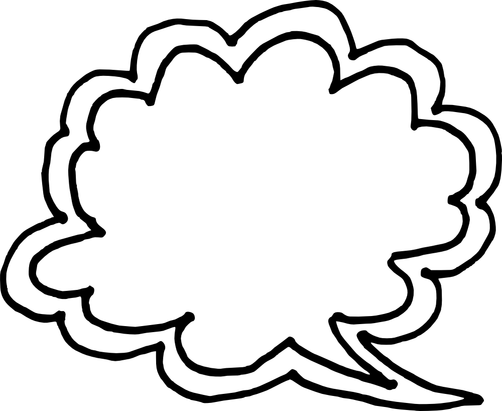 1000x818 50 Hand Drawn Comic Speech Bubbles Vector (Svg, Png Transparent