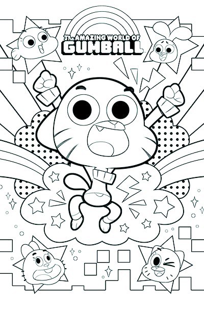 400x608 Gumball Coloring Sheet Print