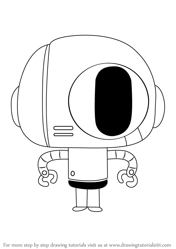 598x844 Learn How To Draw Bobert From The Amazing World Of Gumball (The
