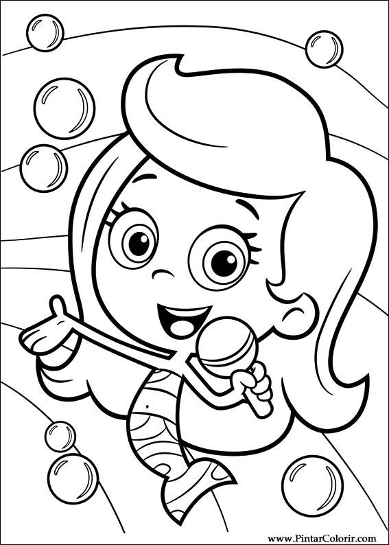 567x794 Drawings To Paint Amp Colour Bubble Guppies