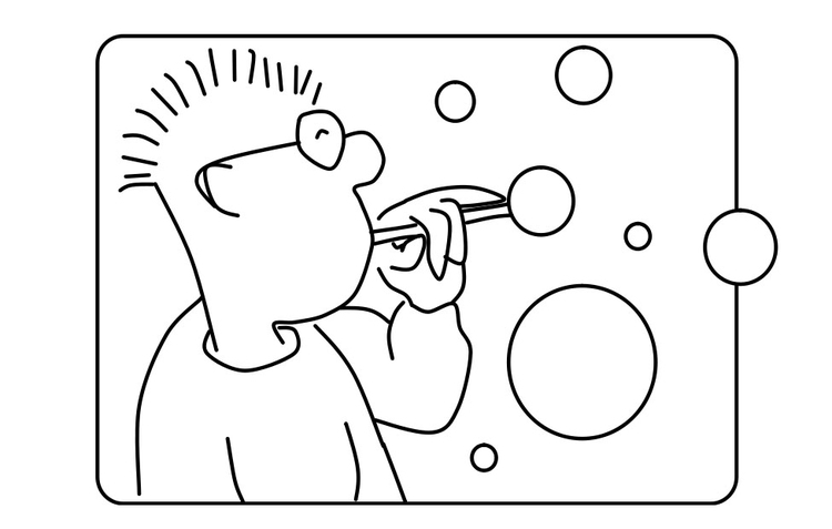 750x477 Coloring Page To Blow Air Bubbles