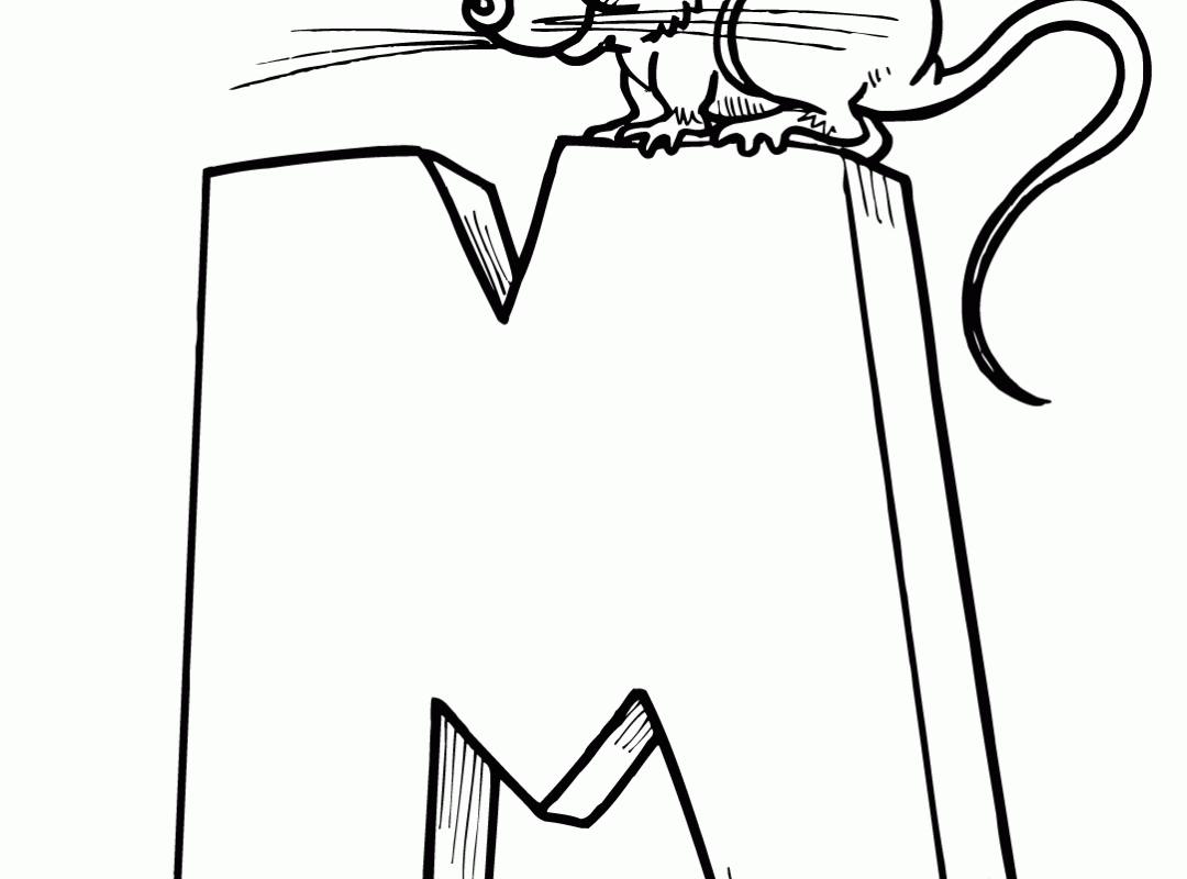 1080x800 Letters Coloring Pages Bubble Letter For Kids Printable Of Names