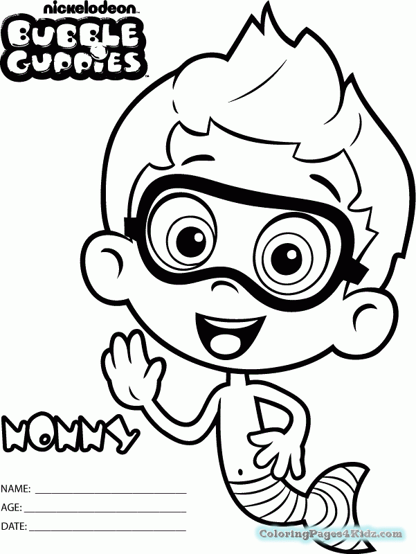601x800 Bubble Guppies Coloring Pages Dona Coloring Pages For Kids