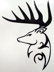 226x300 Big Buck Deer Head Silhouette Car Truck Window Vinyl Decal Sticker