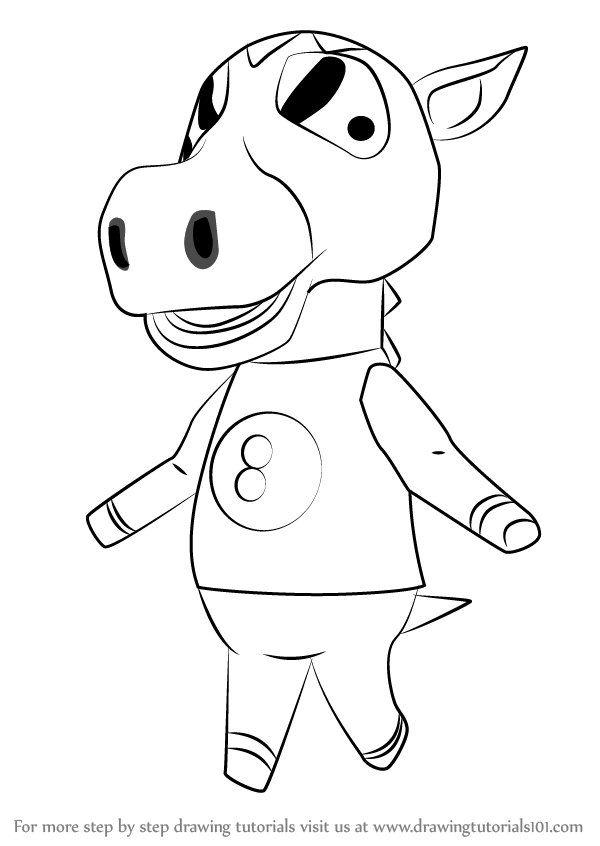 600x846 Learn How To Draw Buck From Animal Crossing (Animal Crossing) Step