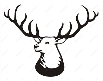 340x270 Deer Head Clipart Etsy