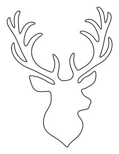 236x305 Stag Head Silhouette Clip Art