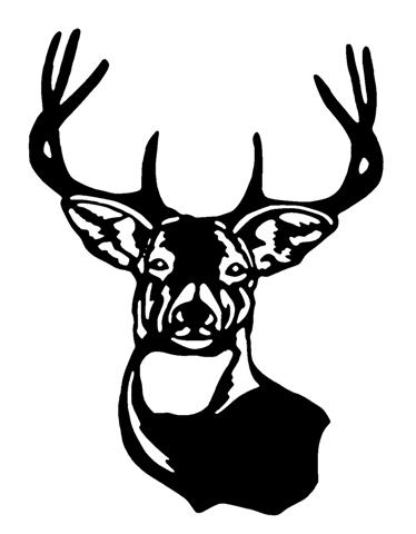 374x480 Deer Head 2 Decal Sticker